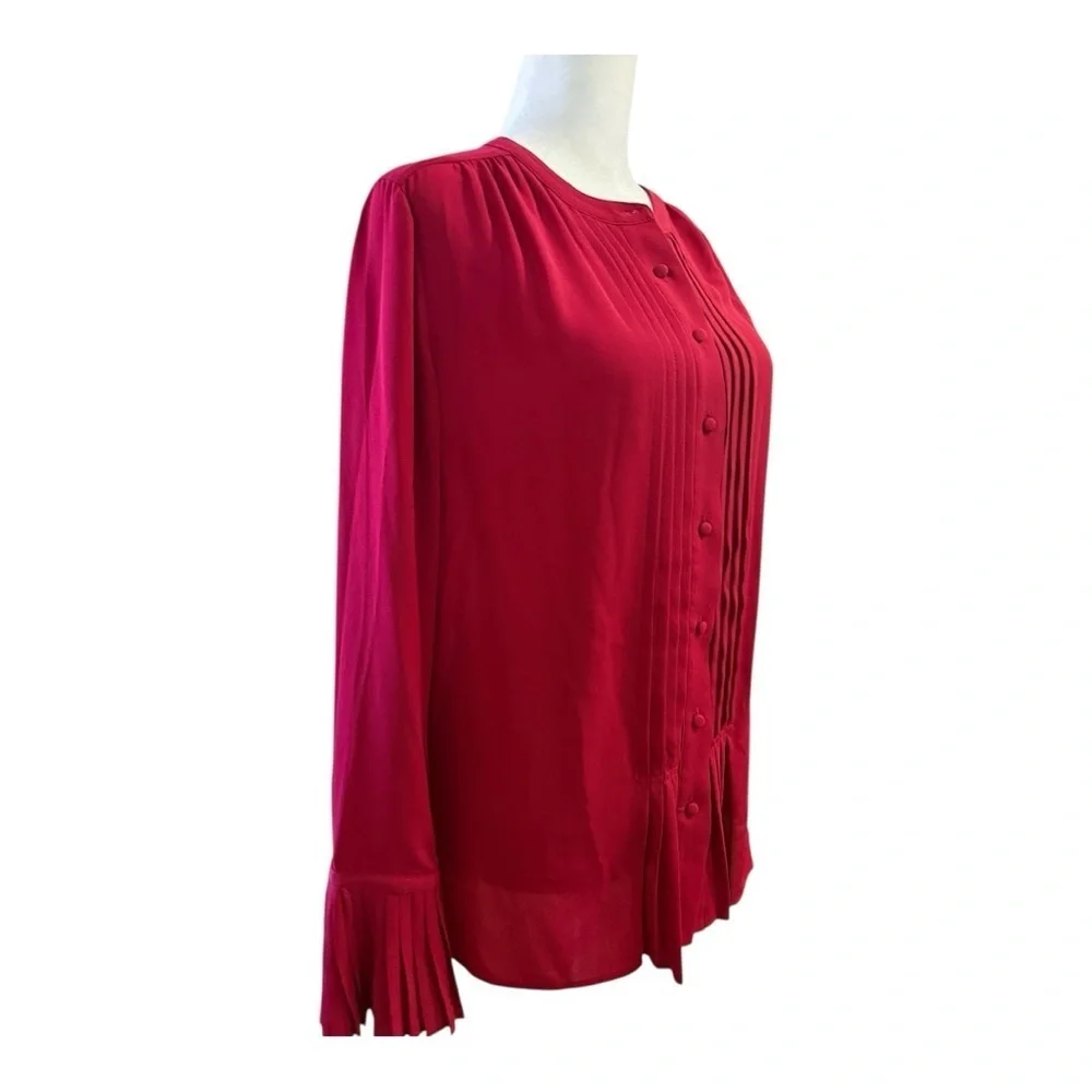 Active Seller! White House Black Market Burgundy Women's Office Interview top